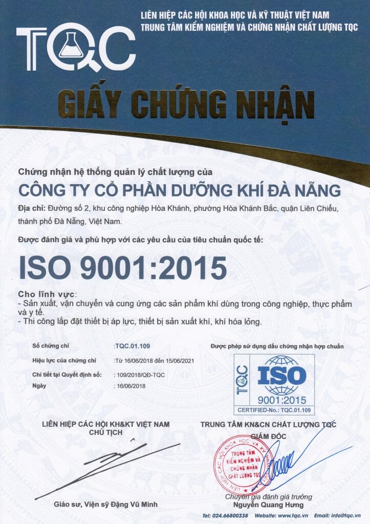 Chứng nhận ISO 9001:2015
